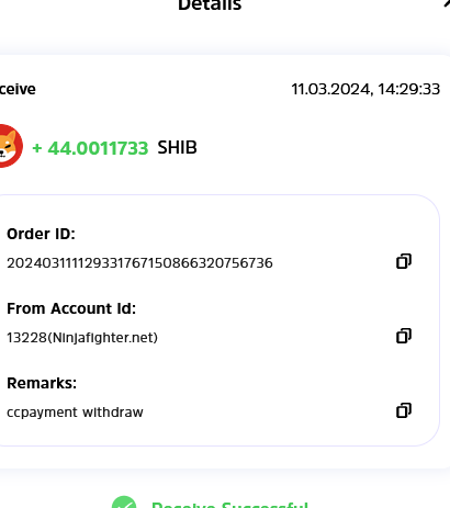 скрин выплаты от ninjafighter