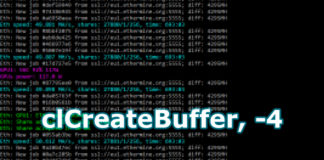 error clcreatebuffer -4