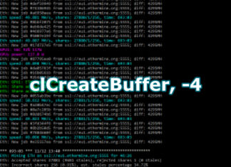 error clcreatebuffer -4